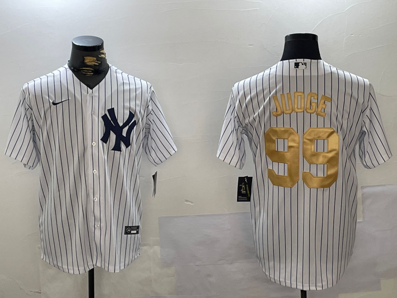 Men's New York Yankees Aaron Judge #99 White Jersey